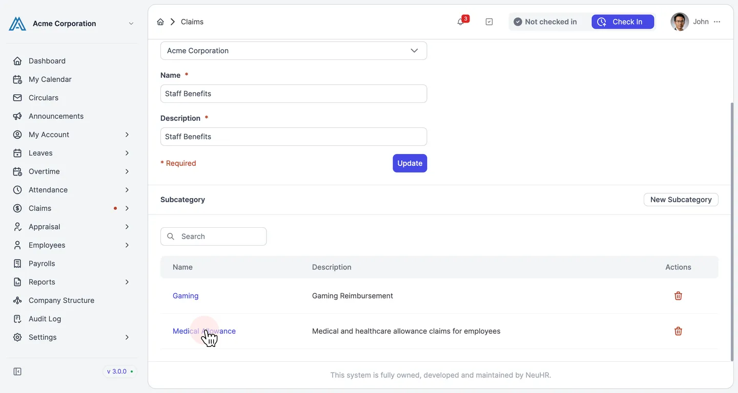 Step 2 – Category edit page