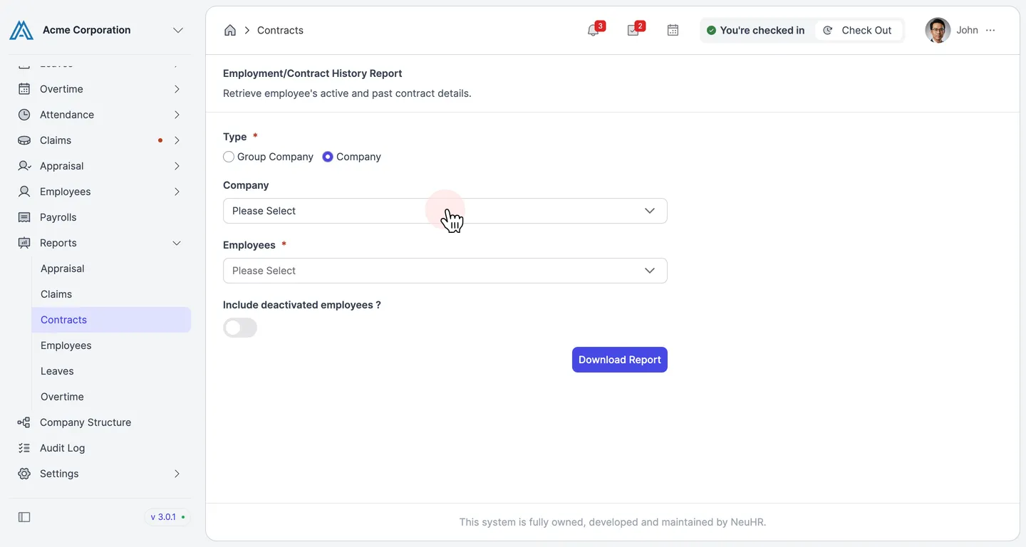 Configure report filters