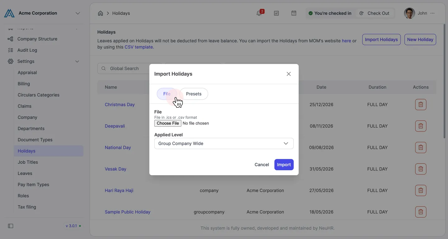 Select the File tab