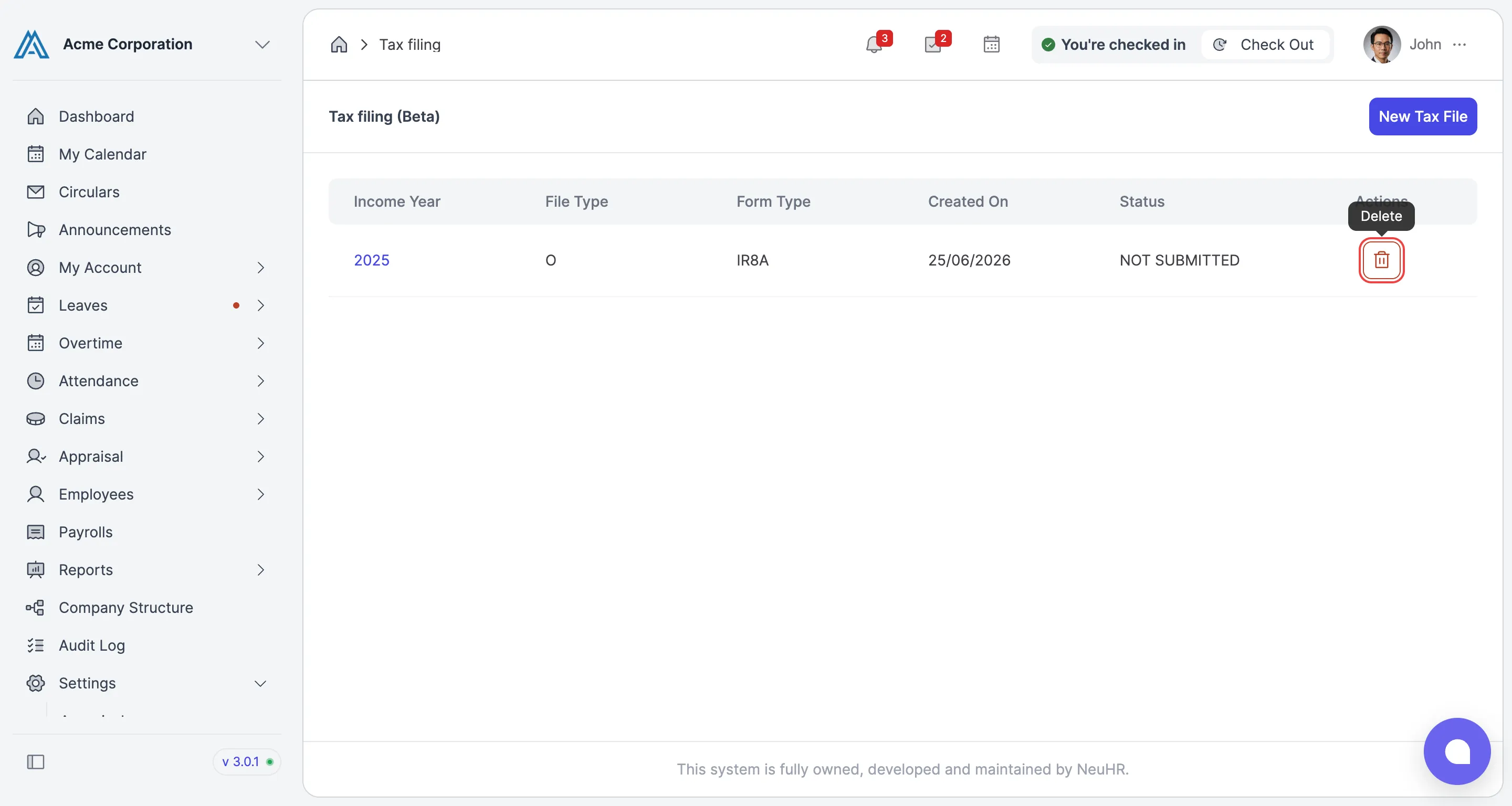 Successfully deleted confirmation