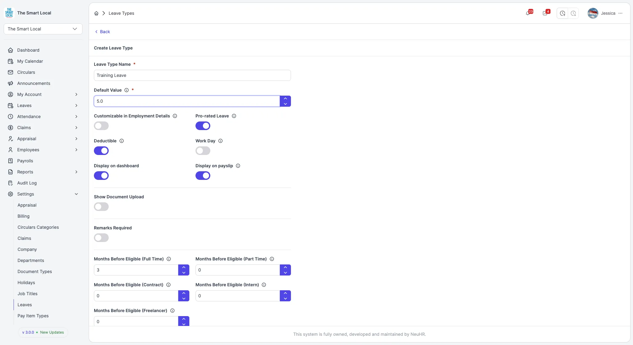 Fill Leave Type Form