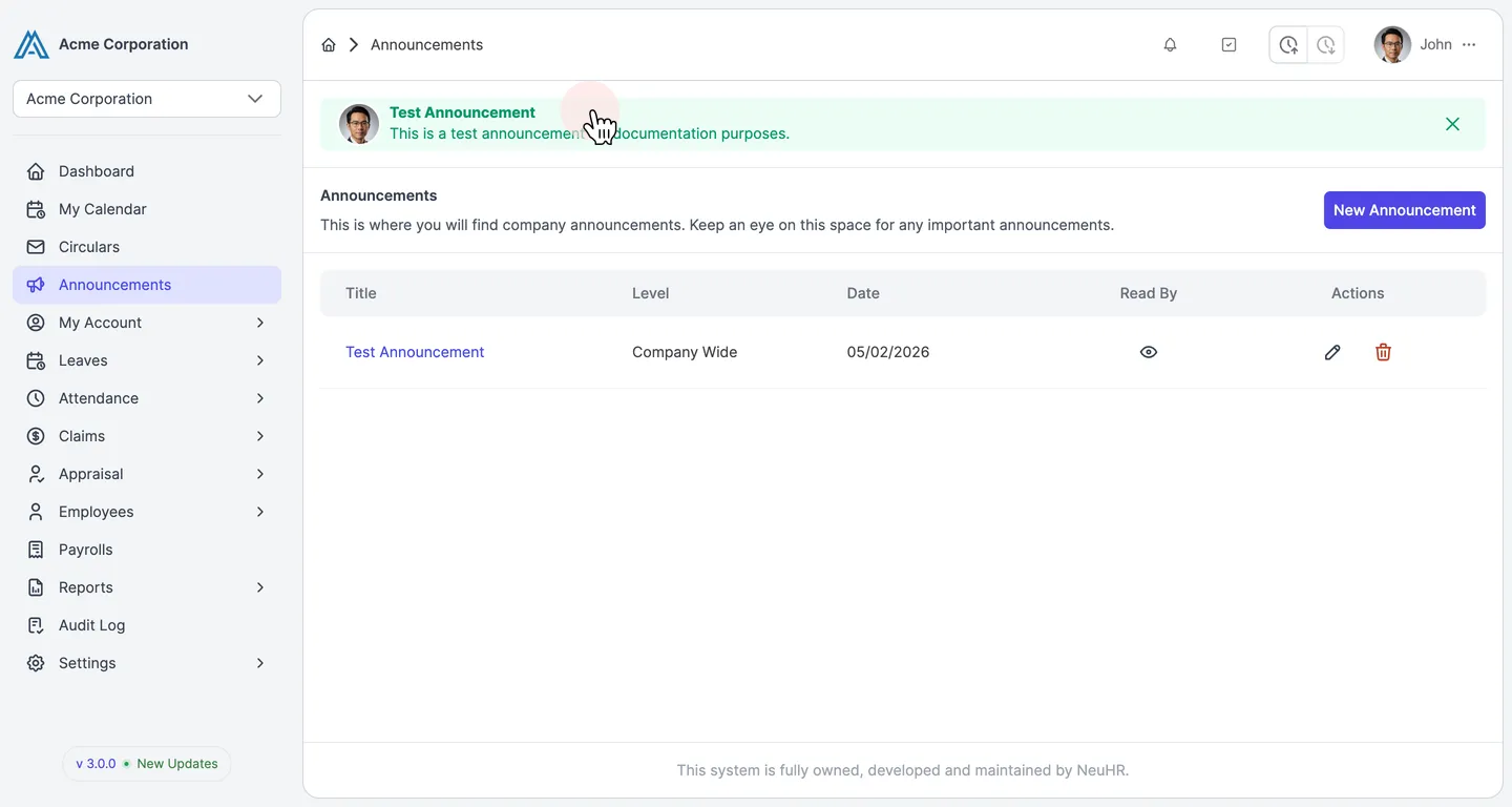 View Confirmation
